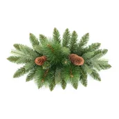 Ozdoby bożonarodzeniowe - Wianek wąski mały + 2 szyszki zielony - miniaturka - grafika 1