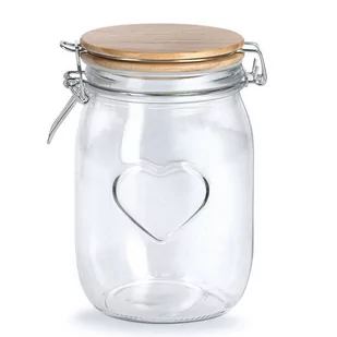 Szklany Pojemnik Na Żywność Heart, Hermetyczna Pokrywka - Pojemniki kuchenne - miniaturka - grafika 1
