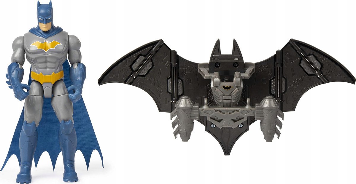 BATMAN, 4-calowa figurka akcji BATMAN Mega Gear Deluxe z transformującym p