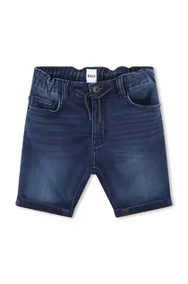 Spodnie i spodenki dla chłopców - BOSS szorty jeansowe dziecięce kolor niebieski - Boss - grafika 1