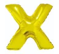 Balony i akcesoria - GoDan Balon foliowy litera X, 32", złoty FG-L85ZX - miniaturka - grafika 1