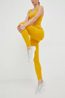 Legginsy - Tommy Hilfiger legginsy damskie kolor żółty gładkie - grafika 1