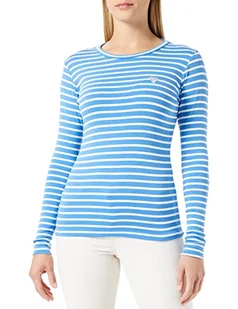 KAFFE damska koszulka z długim rękawem Regular fit Liddy T-Shirt, Regatta/Chalk Silver Heart, S - Koszulki i topy damskie - miniaturka - grafika 1