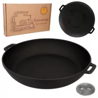 Patelnie - PATELNIA ŻELIWNA GŁĘBOKA MAYSTERNYA SOLIDNA CIĘŻKA INDUKCJA GAZ 28 CM - miniaturka - grafika 1
