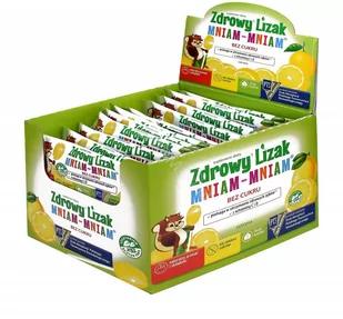Starpharma Zdrowy lizak CYTRYNA Mniam-Mniam b/c display 40szt (łezka) 5907763674125 - Gumy do żucia, lizaki, dropsy - miniaturka - grafika 2