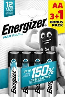 Energizer Energizer LR6/4 Max Plus AA 3+1 zdarma - Baterie i akcesoria - miniaturka - grafika 1
