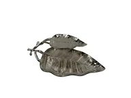 Tace i patery - LIŚĆ PODWÓJNY SREBRNY, PATERA DEKORACJA - miniaturka - grafika 1