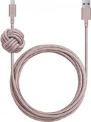 Kable USB - Kabel USB Native Union Kabel Native Union Night Cable Lightning z węzłem 3m rose - miniaturka - grafika 1