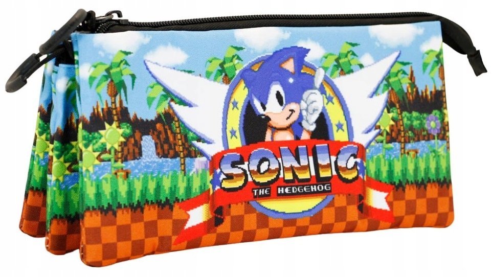 Piórnik 3 Przegrody Sonic The Hedgehog Saszetka