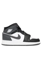 Buty dla chłopców - Nike Sneakersy Air Jordan 1 Mid (GS) DQ8423 001 Szary - miniaturka - grafika 1