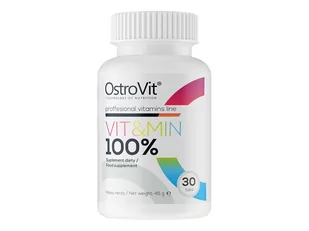 Ostrovit 100% Vit&Min 30 tabs - Witaminy i minerały dla sportowców - miniaturka - grafika 1