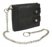 Portfele - Portfel Męski WILD Skóra Naturalna Duży Poziomy Z Zapięciem Podwójnym I Łańcuszkiem WILD 5647 - miniaturka - grafika 1