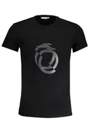 Koszulki męskie - T-SHIRT MĘSKI Z KRÓTKIM RĘKAWEM TRUSSARDI CZARNY - miniaturka - grafika 1