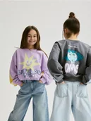 Bluzki dla dziewczynek - Reserved - Dwukolorowa koszulka Inside Out - wielobarwny - miniaturka - grafika 1