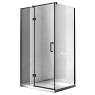 Kabiny prysznicowe - Czarna Kabina prysznicowa prostokątna drzwi uchylne 120x80 KZ02DB - miniaturka - grafika 1