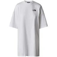 Koszulki sportowe damskie - Koszulka damska The North Face W S/S Essential Oversize Tee Dress Rozmiar: S / Kolor: biały - miniaturka - grafika 1