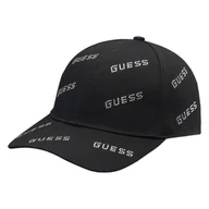 Czapki damskie - Damska Czapka z daszkiem GUESS LOGO STUDS BASEBALL CAP V4RZ03WFKN0-JBLK – Czarny - miniaturka - grafika 1