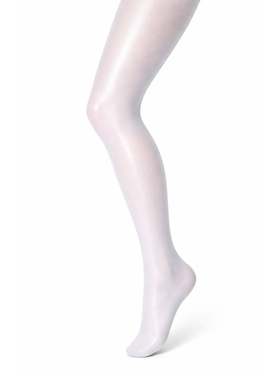 Dziewczęce rajstopy cienkie lycra białe Milusie r.128/134