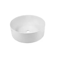 Umywalki - Umywalka nablatowa okrągła Keto 41,5 cm biały Invena - miniaturka - grafika 1