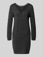 Sukienki - Sukienka z dzianiny taliowana z dekoltem w serek model ‘TAMMY’ - miniaturka - grafika 1