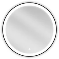 Lustra - Mexen Esso lustro łazienkowe podświetlane, okragłe 70 cm, LED 6000K, antypara, rama czarna - 9825-070-070-611-70 - miniaturka - grafika 1