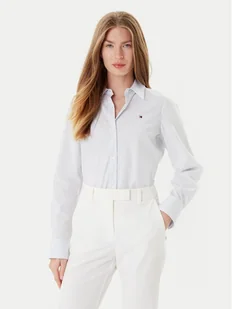 Tommy Hilfiger Koszula Ess WW0WW47169 Błękitny Regular Fit - Koszule damskie - miniaturka - grafika 1