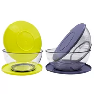 Pozostałe akcesoria fryzjerskie - Colortrak Brush the Ambassador, zestaw misek do mieszania farb z pokrywkami - miniaturka - grafika 1