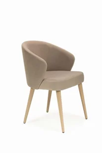 Mirek 5 krzesło tapicerowane beżowe nogi dąb artisan - Krzesła - miniaturka - grafika 1