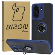 Etui i futerały do telefonów - Bizon Etui Case Hybrid Ring do Xiaomi Redmi 13C / Poco C65, granatowe - miniaturka - grafika 1
