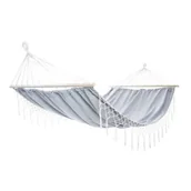 Hamaki - Hamak z frędzlami 1 osobowy 200x100cm Miami natura szary - miniaturka - grafika 1