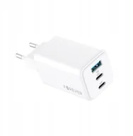 Ładowarki do telefonów - Forever ład siec GAN PD TC-08-65AC 65W 2x USB-C USB biały GSM187245 - miniaturka - grafika 1