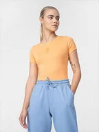 Koszulki sportowe damskie - Damski t-shirt z nadrukiem 4F SS22TTSHF476 - miniaturka - grafika 1