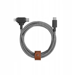 Native Union Belt Universal Cable USB-A – micro-USB/Lightning/USB-C zebra - Kable USB - miniaturka - grafika 1