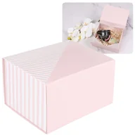 Zestawy upominkowe - Różowe pudełko prezentowe/dekoracyjne na magnes 180x130x110 mm x10 - miniaturka - grafika 1