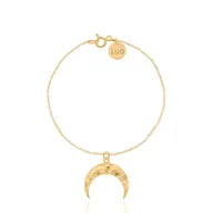 Bransoletki - Bransoletka Srebrna Pozłacana Z Dużym Księżycem - miniaturka - grafika 1