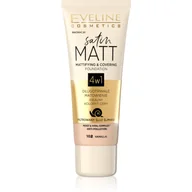 Podkłady do twarzy - Eveline Satin Matt podkład 4w1104 102 Vanilla 30ml - miniaturka - grafika 1