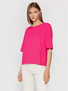 Koszulki i topy damskie - Benetton United Colors Of T-Shirt 3BL0E17G5 Różowy Boxy Fit - grafika 1