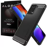 Etui i futerały do telefonów - Etui na telefon Spigen Rugged Armor obudowa ochronna do Xiaomi Redmi Note 12 Pro+ Plus 5G Matte Black + Szkło - miniaturka - grafika 1