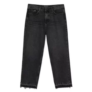 Spodnie męskie - Cropp - Czarne jeansy baggy - Czarny - grafika 1