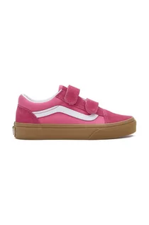 Buty dla dziewczynek - Vans tenisówki dziecięce Old Skool V kolor różowy - grafika 1