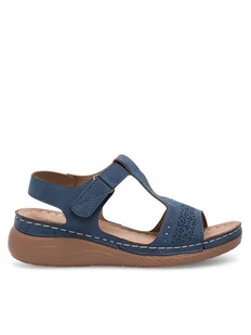 Clara Barson Sandały WYL05010-15 Granatowy - Sandały damskie - miniaturka - grafika 1