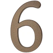 Akcesoria do drzwi - Cyfra aluminiowa "6/9" 190 mm złoty brąz - miniaturka - grafika 1