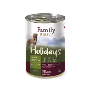 FamilyFirst Indyk+kurczak+marchew adult 400g - Mokra karma dla psów - miniaturka - grafika 1