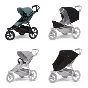 Wózek sportowy Thule Urban Glide 3 Mid blue + Pałąk bezpieczeństwa + Osłona przeciwdeszczowa + Siatka przeciw komarom - Wózki dziecięce - miniaturka - grafika 1
