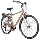 Rowery - LOMBARDO Rower trekkingowy LOMBARDO Mirafiori 270 M19 28 cali męski Brązowo-czarny mat LOMFC.DT2805.0148 - miniaturka - grafika 1