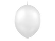 Balony i akcesoria - Globos Balony 12" Pastel z łącznikiem GLOBOS Białe 100 szt 12LP-002 - miniaturka - grafika 1