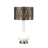 Lampy stojące - Lampa stołowa ceramiczna z ciemnym kolorowym abażurem 69 cm Milo E27 60W Elstead - miniaturka - grafika 1