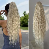 Pozostałe akcesoria fryzjerskie - TEMU Rozkładająca się kolorowa, pazurkowata, przedłużona końska ogonka - 26-calowy, ciepłoodporny syntetyczny wątek do końskiej ogonki dla kobiet, - miniaturka - grafika 1