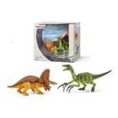 Figurki dla dzieci - Schleich Dinozaury sceneria: Terizinozaur młody i Triceratops młody 42217 - miniaturka - grafika 1