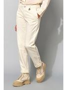 Spodnie damskie - Rosner Spodnie sztruksowe w kolorze kremowym - miniaturka - grafika 1
